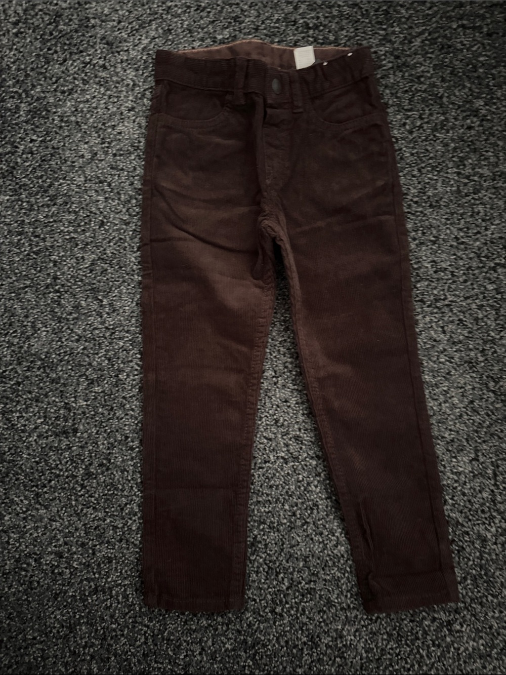 Kid’s Brown Corduroy Jeans - Classic Straight Fit